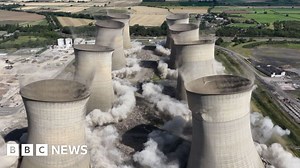 Watch: Every angle of largest cooling tower collapse at Cottam Power Station