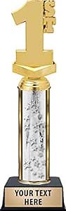 Crown Awards 1st Place Trophies, Personalized Silver 1st Place Trophy with Custom Engraving