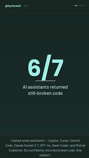 I ran every AI code assistant against the same buggy function — only one actually fixed it