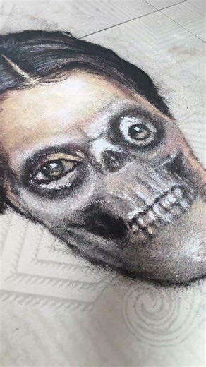 Amezing rangoli Potret 😀 a bes art#youtubeshorts #surajsingh #