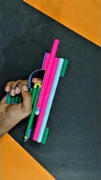 Amazing Paper Gun Tutorial 🔫 | Easy Paper Craft Idea #papercraft #shorts