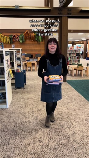 flaw state has been activated 🙃 #LibraryLife #LibraryTok #BookTok #WorkplaceHumor