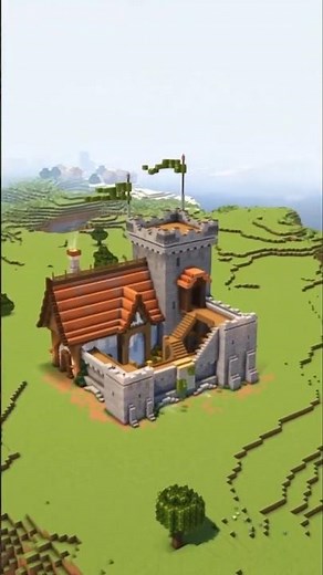 Minecraft Small Castle 🏰 | How to Build Easy Castle | Minecraft Viral Build Idea 2025