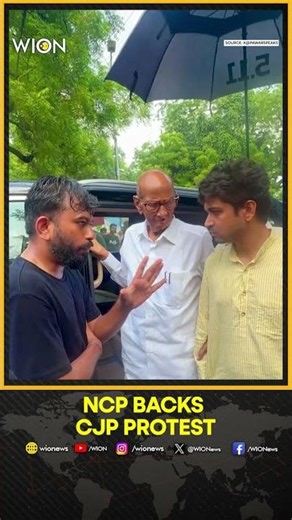 NCP Leaders Sharad Pawar, Supriya Sule Join CJP Protest In Delhi | WION Shorts