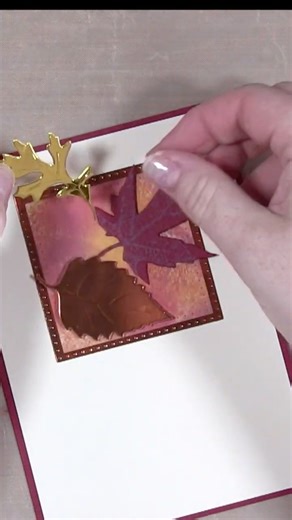 Tim Holtz Autumn Leaves Distress Oxide Hello Card #shorts #timholtz #craft #autumnfoliage #crafting