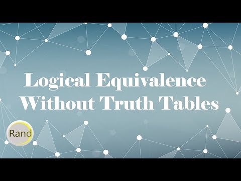 Logical Equivalence Without Truth Tables