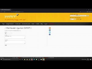 Mail Header Injection SMTP bWAPP tutorial