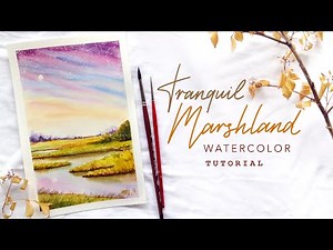 Tranquil Marshland Watercolor Landscape Tutorial