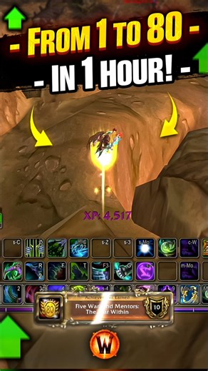 1-80 in 1 Hour! 🔥 Best Spot for power leveling in wow tww!