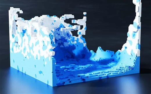 iBlender中文版插件 Flip Fluids 乐高 流体模拟：FLIP vs APIC Blender教程