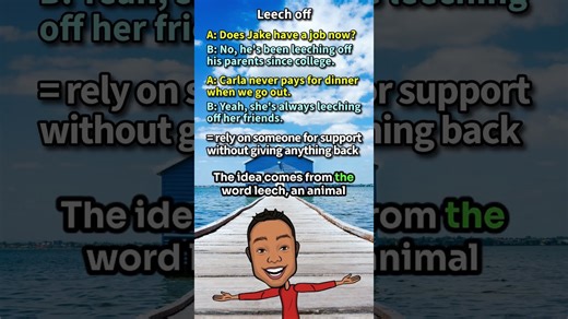 "Leech off": What does it mean in English? [ ForB English Lesson ] #shorts