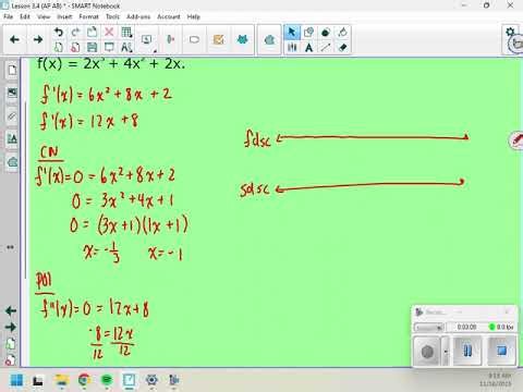Connecting f, f', f'' - EXAMPLE 1 (AP Calculus)