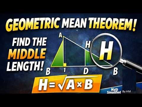 Geometric Mean Theorem | Find Hidden Length Fast! #Math #Geometry