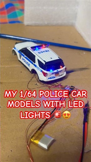 1/64 Police Car Model Diecast with flashing LED lights! 🚨 #police #diecast #diorama #emergency