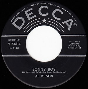 Al Jolson - Sonny Boy / My Mammy