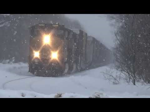 CSX M383 in the Snow in Richland NY...2-10-2026
