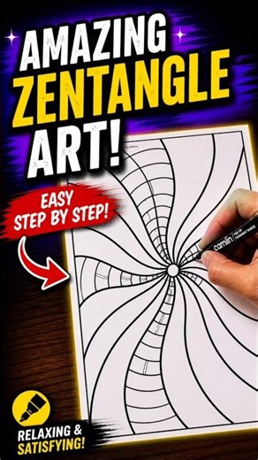 Amazing Zentangle Art #art #drawing #artist #illustrative #doodleart #zentangleart #satisfying #draw