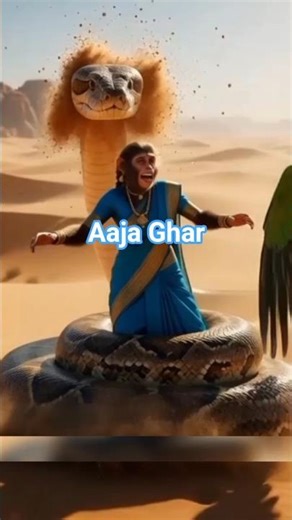 MonkeyGirlVsPython|ParrotSmartRescue #moralstories 🐍🙊🦜