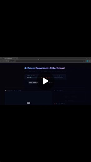 #driverdrowsinessdetection #computervision #artificialintelligence #machinelearning #mediapipe #opencv #streamlit #pythonproject #facemesh #realtimeai #driversafety #aiproject | VANGA MANOJ