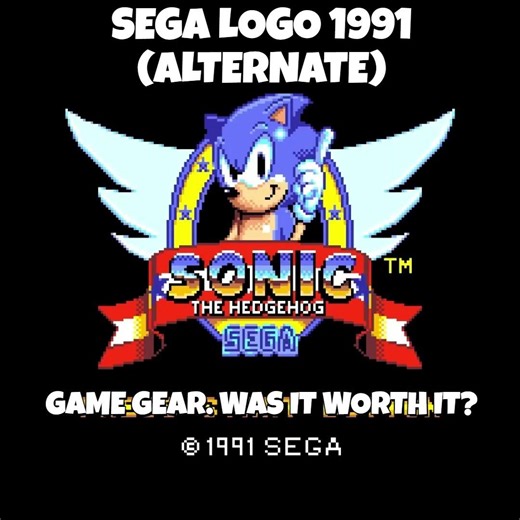 SEGA 1991 Alternate logo version on Game Gear. Was this worth it?