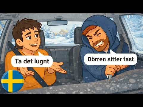Learn Swedish with Real-Life Conversations (With Subtitles) | A1-A2 | Winter Road Situations