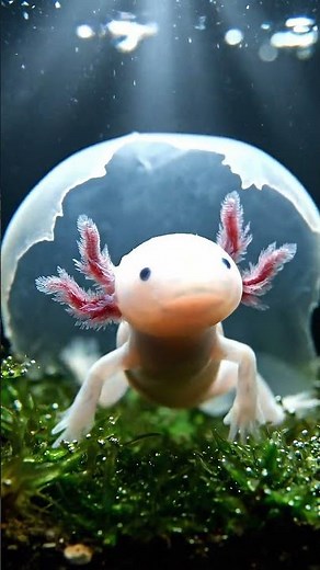 The Life Cycle of an Axolotl in 8 Seconds | Dramatic Egg Hatching & Realistic Growth Time-Lapse