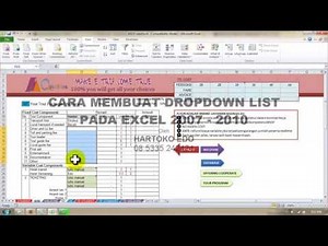 EXCEL TUTORIAL: how to create a dropdown list