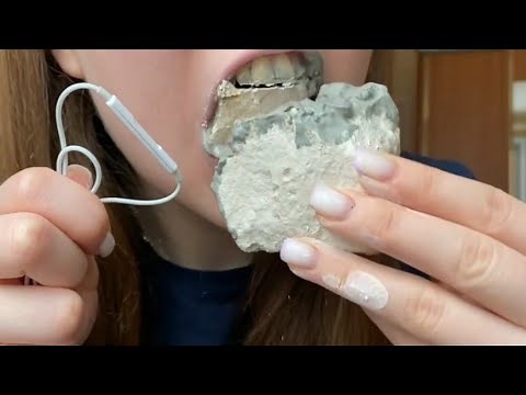 Wet chalk eating | wet clay eating with paste | clay paste eating