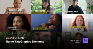 Modern Lower Thirds Name Tags Motion Graphics