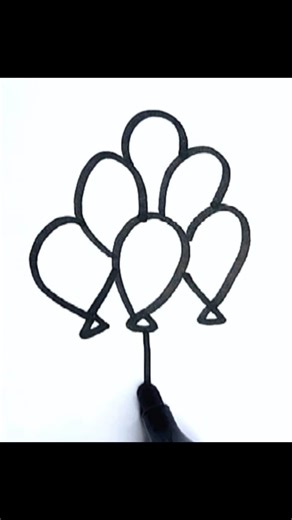 Balloons Doodle drawing / How to draw Balloon #easy #doodle #art #drawing #shorts #ytshorts