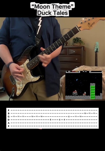 “Moon Theme” from DuckTales with guitar tabs #fypシ #cover #coversong #カバー #videogame