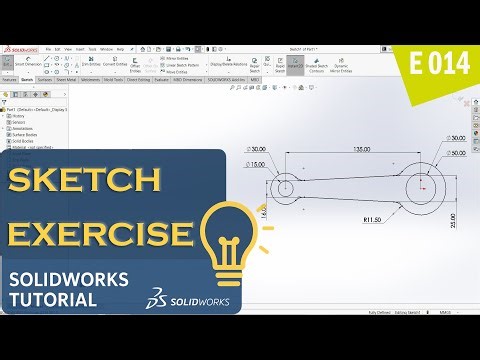 SolidWorks Sketch Tutorial (E014) │ Practical Sketch Exercise for Beginners