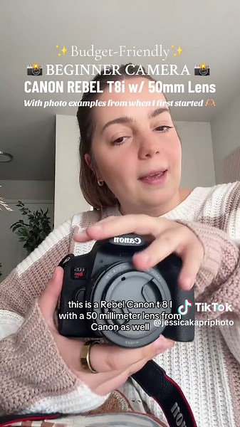 Best Beginner Friendly Camera for Beginner Photographers 📸✨🫶🏼🤞🏼 Canon Rebel T8i Canon 50mm Lens #creatorsearchinsights #photography #rebelt8i #beginnerphotography #beginnercamera #beginnerphotographer #canon #50mm