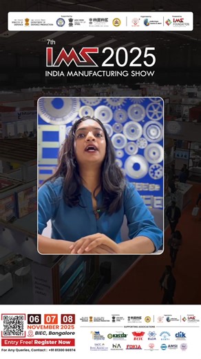 DEEPIKA DHANANJAYA DIRECTOR, DEV COMPONENTS PVT. LTD.: IMS 2025 is a remarkable platform that brings together the pulse of India’s manufacturing and engineering excellence. As a company deeply rooted in precision stamping and lamination solutions, we at #DevComponents see IMS as a gateway to meaningful collaboration, innovation, and global visibility. The show offers a unique opportunity to connect with OEMs, MSMEs, and #technologyleaders, fostering partnerships that drive #industrialgrowth. Fro