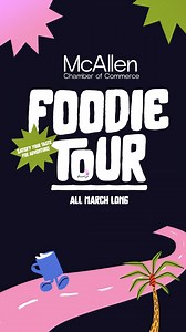 McAllen Foodie Tour is HERE all month long! ✨🍽️TOUR your way through McAllen’s best restaurants while winning THOUSANDS in prizes, hotel stays, and more! 🎉 TAG @VisitMcAllen & @McAllenChamber in your foodie pics and videos! How to join? Stay tuned for details throughout the month of March and get ready for the ultimate foodie adventure! 🍕🍣🌮Tag your foodie crew and get ready to eat, tour, and WIN in McAllen! 😋 Participating restaurants include: BB.q Chicken Breadsmith Brocheta Chubby Raccoo