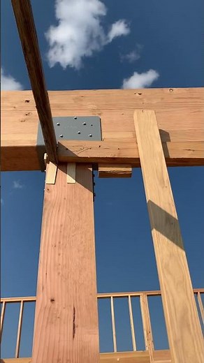 Glulam beam installed