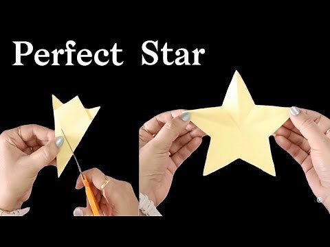 How To Cut A Perfect Star | DIY Paper Star | Easy Paper Star Cutting Idea | Paper Craft Idea