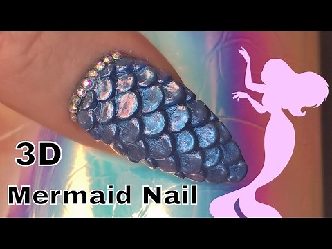 3D Acrylic Mermaid Scale Nail