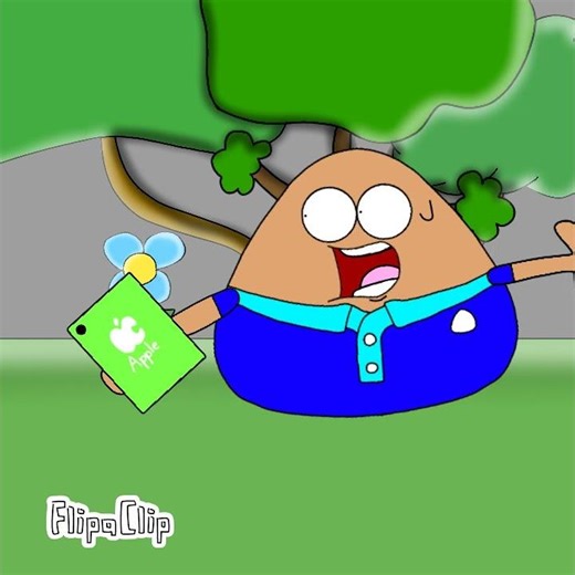 O Pou teve um pesadelo por ter caído no penhasco