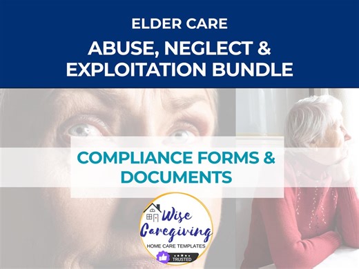 Elder Abuse, Neglect & Exploitation Policy + Forms Bundle | Home Care Agency Compliance | APS Reporting Templates - Etsy Canada
