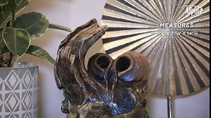 Alpine Corporation 14" Tall Indoor Tabletop Two Jars on a Tree Branch Fountain with LED Lights