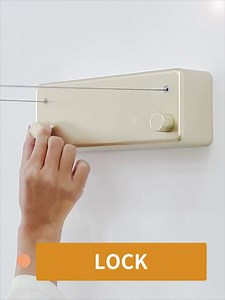 JOOM Retractable Clothesline Indoor Double Clothes Lines retracting | Heavy Duty for Drying Laundry line Outdoor|Wall Mounted Stainless Steel 13.8Feet Two line (Blue Grey)