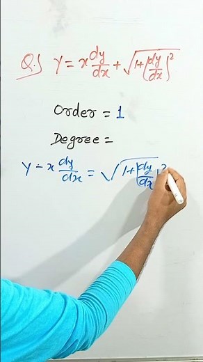How to find order and degree of differential equation