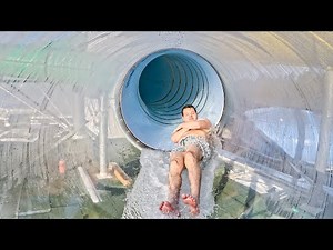 Fast GLASS Water Slide at Freizeitbad Greifensteine Geyer