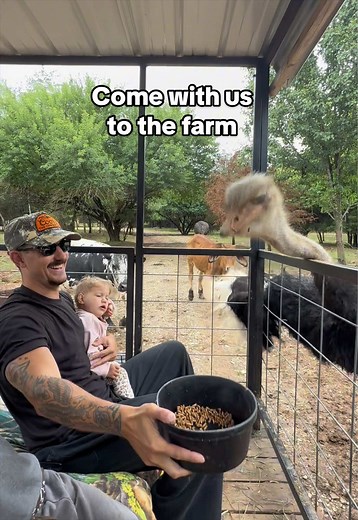 Come with us to visit the in laws farm for the weekend 🐓Doin our best on these voice overs 😂 #weekendtrip #farm #fyp #explore #sladefam