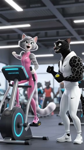 The Cat's Transformation, The Struggle of a Fat Cat #ai #cartoon #cat #funny #cats #animals #pets