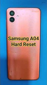 Samsung A04 Hard Reset | Pattern Unlock 🔓| Password Remove | Factory Reset #shorts #trending #viral