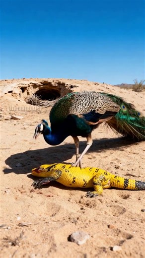 Peacock Fights Off Gila Monster To Protect Eggs! #animals #suspense #drama | Paul & Friends