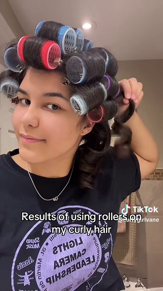 Results of Using Rollers on Curly Hair