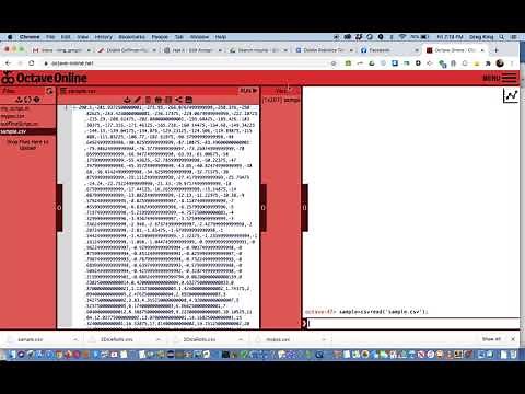Reading a CSV File in Octave-Online